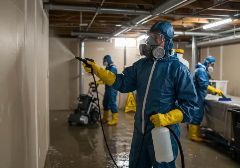 Basement Sanitization and Antimicrobial Treatment process in Steuben, ME